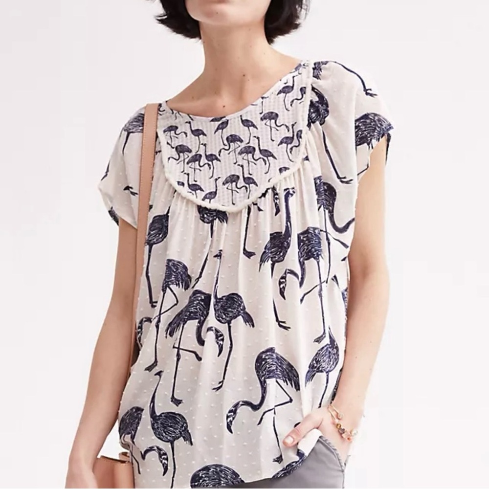 Anthropologie Corey Lynn Calter Wild Flamingo Top. Small.